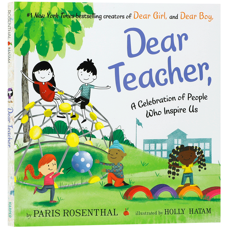 英文原版 Dear Teacher, A Celebration of People Who Inspire Us 亲爱的老师,为激励我们的人庆祝 儿童宝宝生活体验绘本