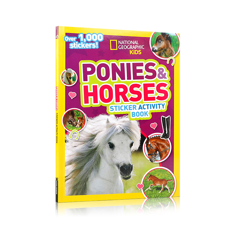 英文原版绘本 美国国家地理 National Geographic Kids Ponies and Horses 小马和大马百科贴纸活动书动物认知图画亲子活动图画本 书籍/杂志/报纸 原版其它 原图主图