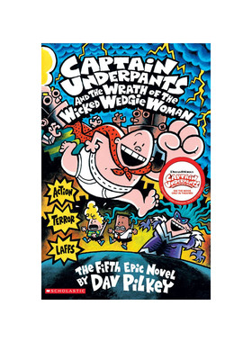 英文原版 Captain Underpants #5 新版内裤超人5：坏女人的愤怒 8-12岁青少年儿童搞笑冒险故事全彩漫画桥梁章节书