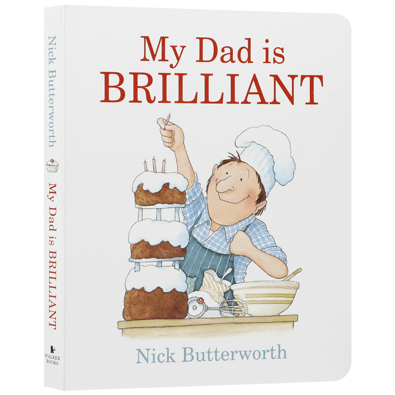 英文原版绘本my dad is brilliant 我爸爸很聪明 2-6岁低幼儿童英语启蒙认知绘本 温馨家庭亲子互动共读早教书 幼儿睡前故事纸板书
