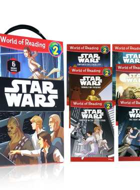 英文原版 迪士尼星球大战World of Reading Star Wars Boxed Set: Level 2 盒装6册 儿童分级阅读图画故事绘本 男生喜爱 4-8岁