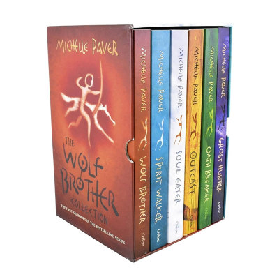 预售英文原版 The Wolf Brother Collection 6 Books 狼兄弟6册 史诗奇幻冒险 中小学生课外英语阅读章节桥梁奇幻故事书 14岁+
