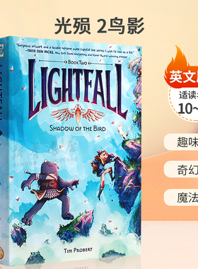 英文原版Lightfall #2: Shadow of the Bird 光殒2鸟影 青少年全彩冒险漫画 趣味漫画 奇幻世界 魔法冒险10-14岁