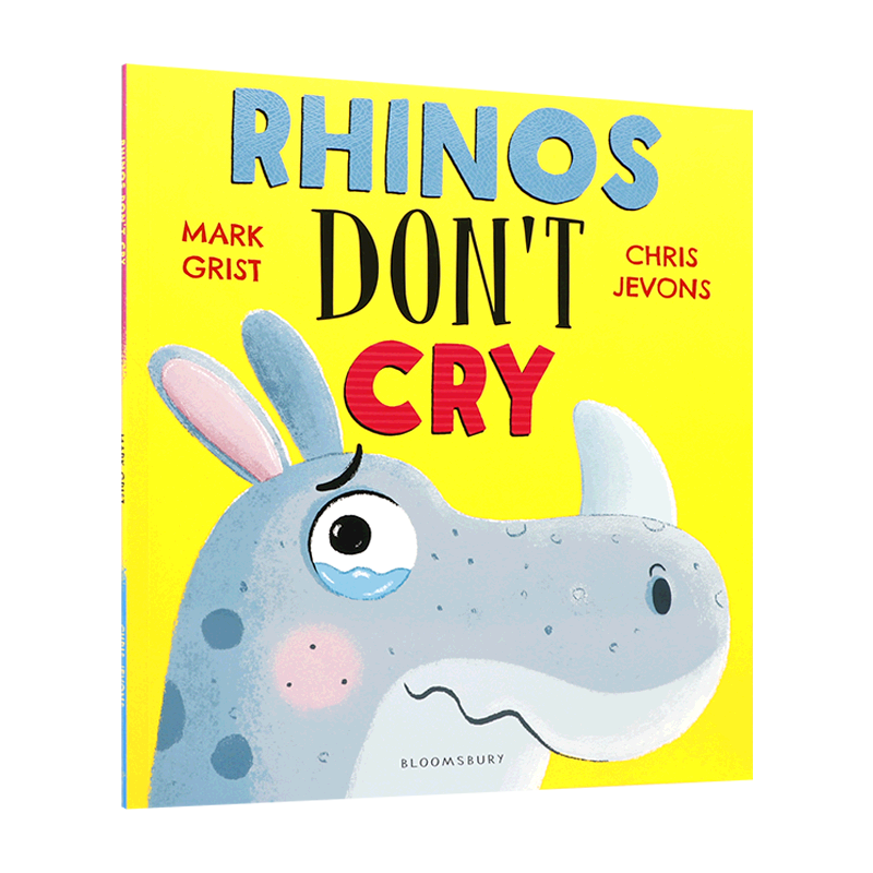 英文原版 Rhinos Don't Cry 米洛不会哭 教会幼儿勇敢表达情感 Bloomsbury Children's Books 4-8岁儿童宝宝情绪认知绘本