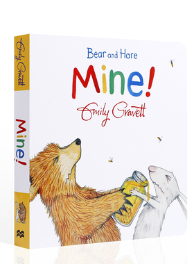 英文原版Bear and Hare: Mine!熊和兔子的友谊纸板书 儿童英语启蒙绘本温馨亲子早教书图画书格林威奖作家Emily Gravett送音频