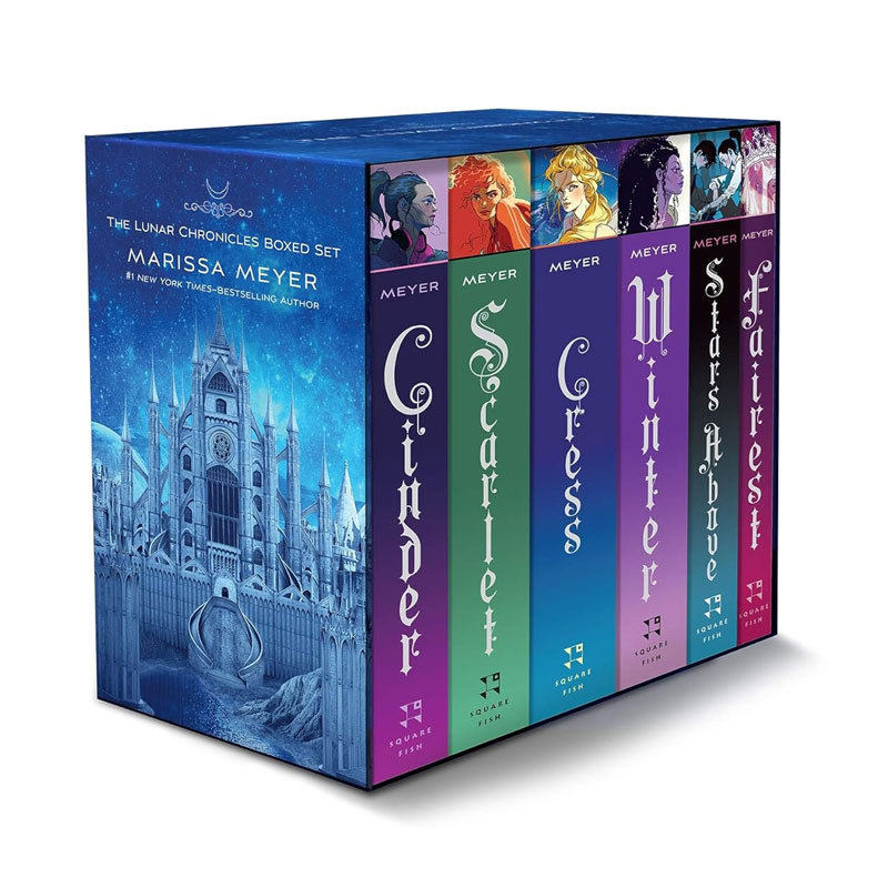 英文原版The Lunar Chronicles Boxed Set月族6册盒装融合童话故事与科幻元素小说故事 科幻奇幻 幻想童话平装小说14岁+