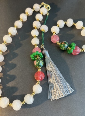 琉璃常规款女式老料琉璃项链手链