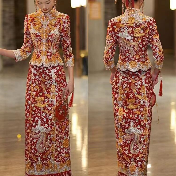 秀禾服新娘2026新款新式结婚嫁衣敬酒礼服中式婚纱龙凤褂显瘦秋季