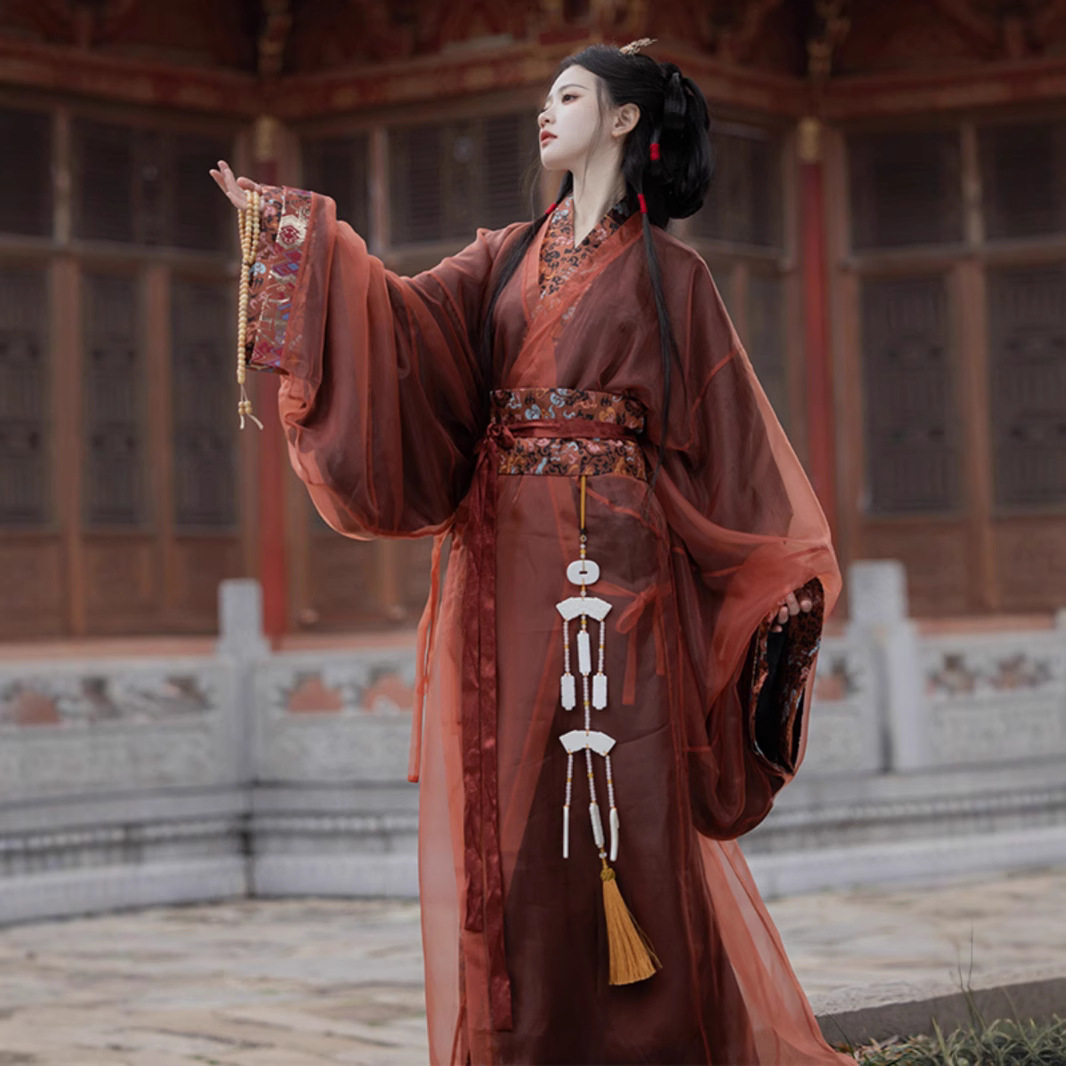 虞美人战国袍汉服女魏晋风成人