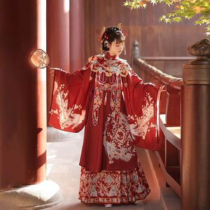 明制婚嫁汉服女套装【凤溪】套装