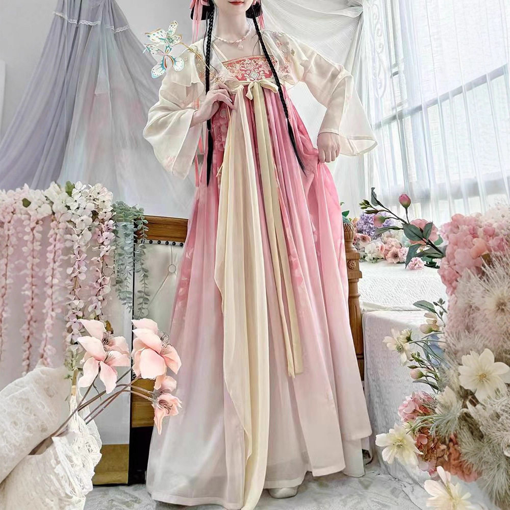 盛唐芳华原创唐制汉服女2025新款夏季连衣裙齐胸襦裙日常古装套装,女装/女士精品,汉服套装,淘宝优惠券,粉丝福利购,淘宝优惠卷