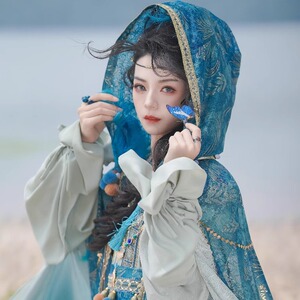 正版原创异域风斗篷华丽重工汉服