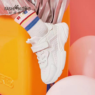 时尚狗狗童鞋儿童小白鞋防污耐脏2025秋冬新款时尚百搭防滑轻便