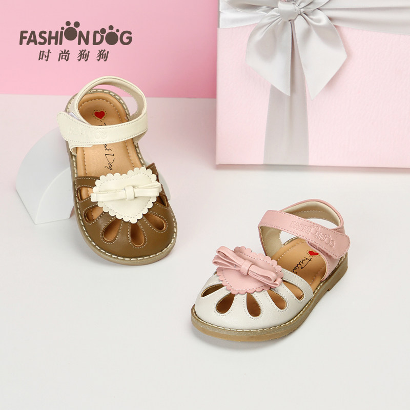 时尚狗狗女童凉鞋夏季2026新款婴童包头软底防滑可爱公主风鞋子