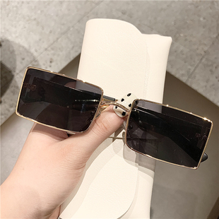 超酷2021新款方形小框潮人嘻哈太阳镜蹦迪眼镜网红同款街拍女墨镜