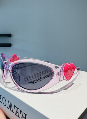 Jennie联名果冻糖果粉色骑行镜