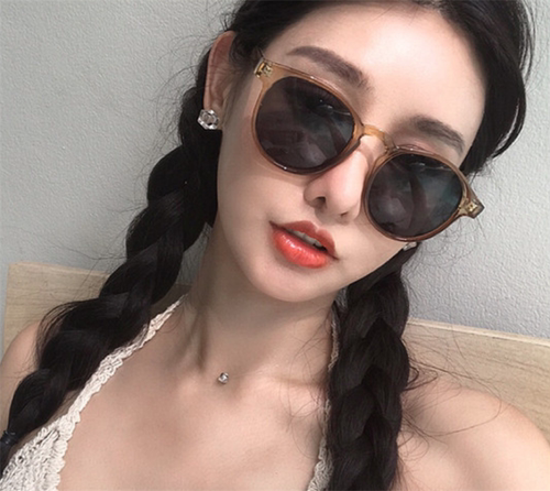 ulzzang眼镜女韩版潮原宿街拍ins