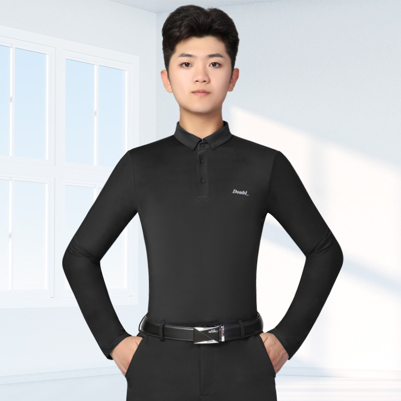 丹宝罗摩登舞上衣男士长袖秋季帅气2022衬衣领百搭交谊舞服装上装