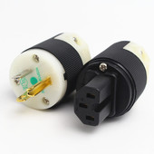 HUBBELL 插尾 8215C 美标音响用电源插头 一套 胡贝尔 全新荷宝