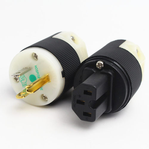 全新荷宝 HUBBELL 8215C(胡贝尔)美标音响用电源插头/插尾 一套