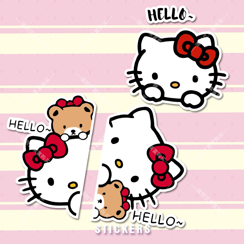 Hellokitty凯蒂猫可爱卡通车身贴