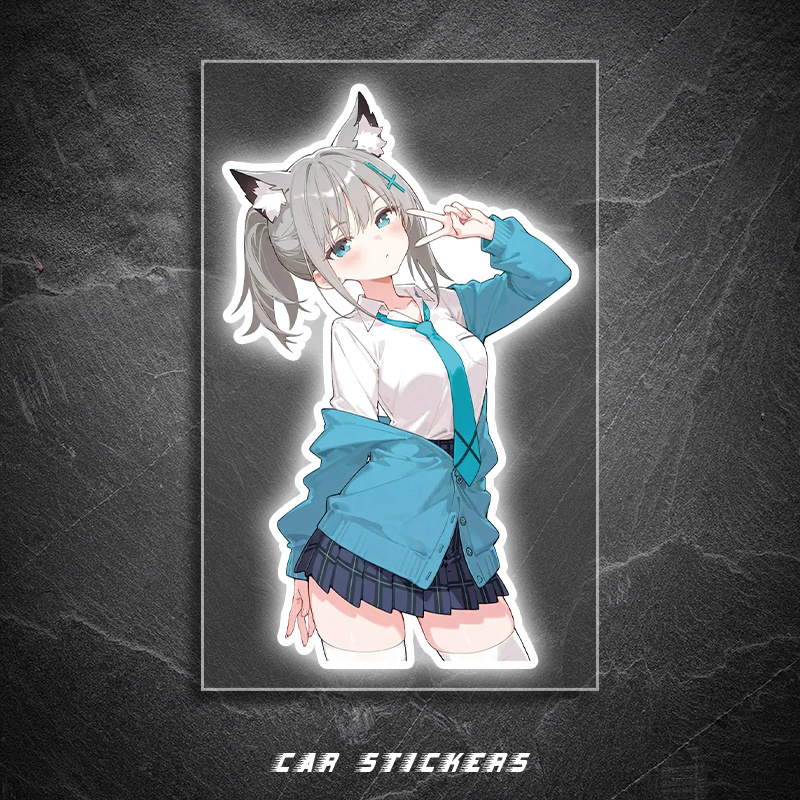 蔚蓝档案砂狼白子二次元动漫车贴