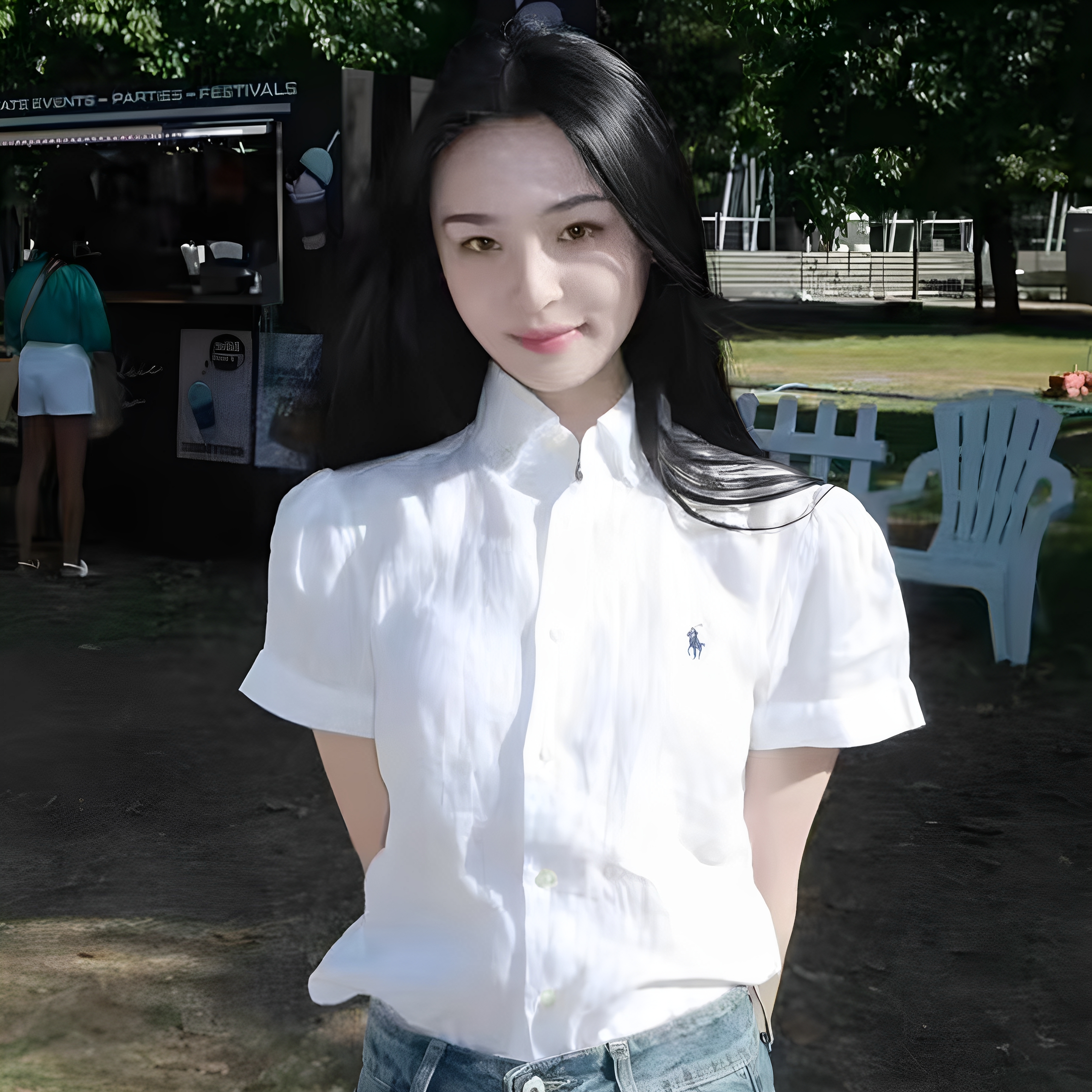 高品质小马标亚麻短袖衬衫女款刺绣翻领修身百搭薄款防晒夏季上衣