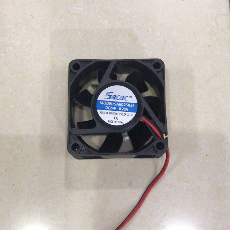 轴流风机SACDC SA6025B24 机柜散热风机小风扇0.2A滚珠轴承2线