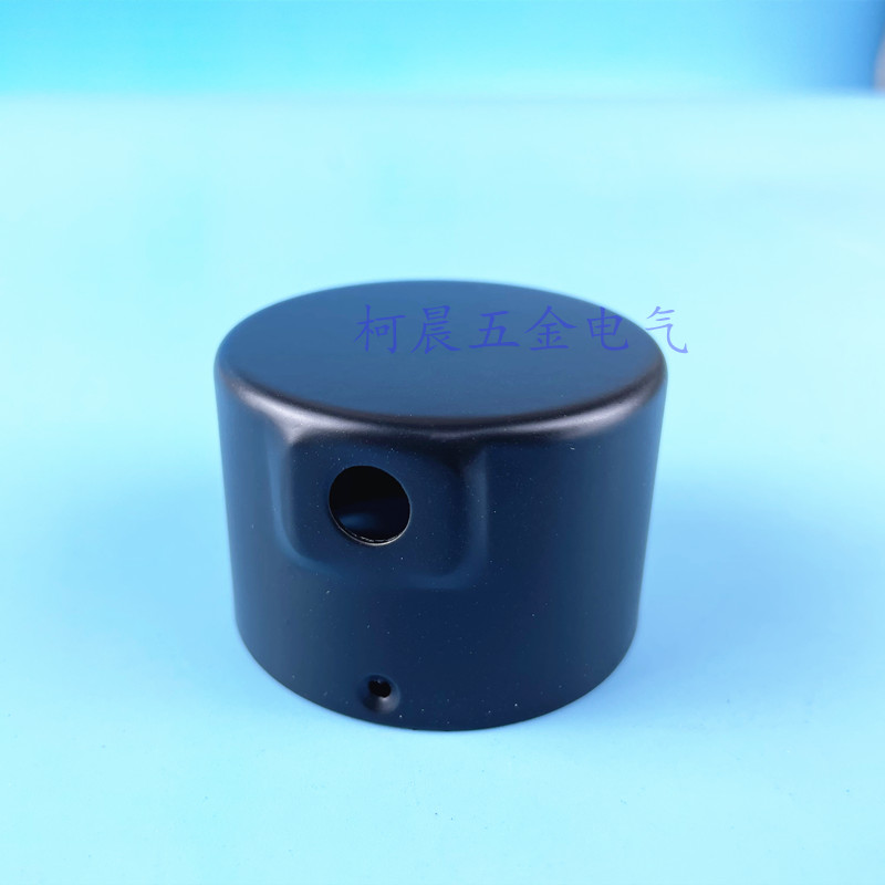 编码器外壳黑色金属铝50mm外径 高度34mm带孔用配件孔M8内径48mm
