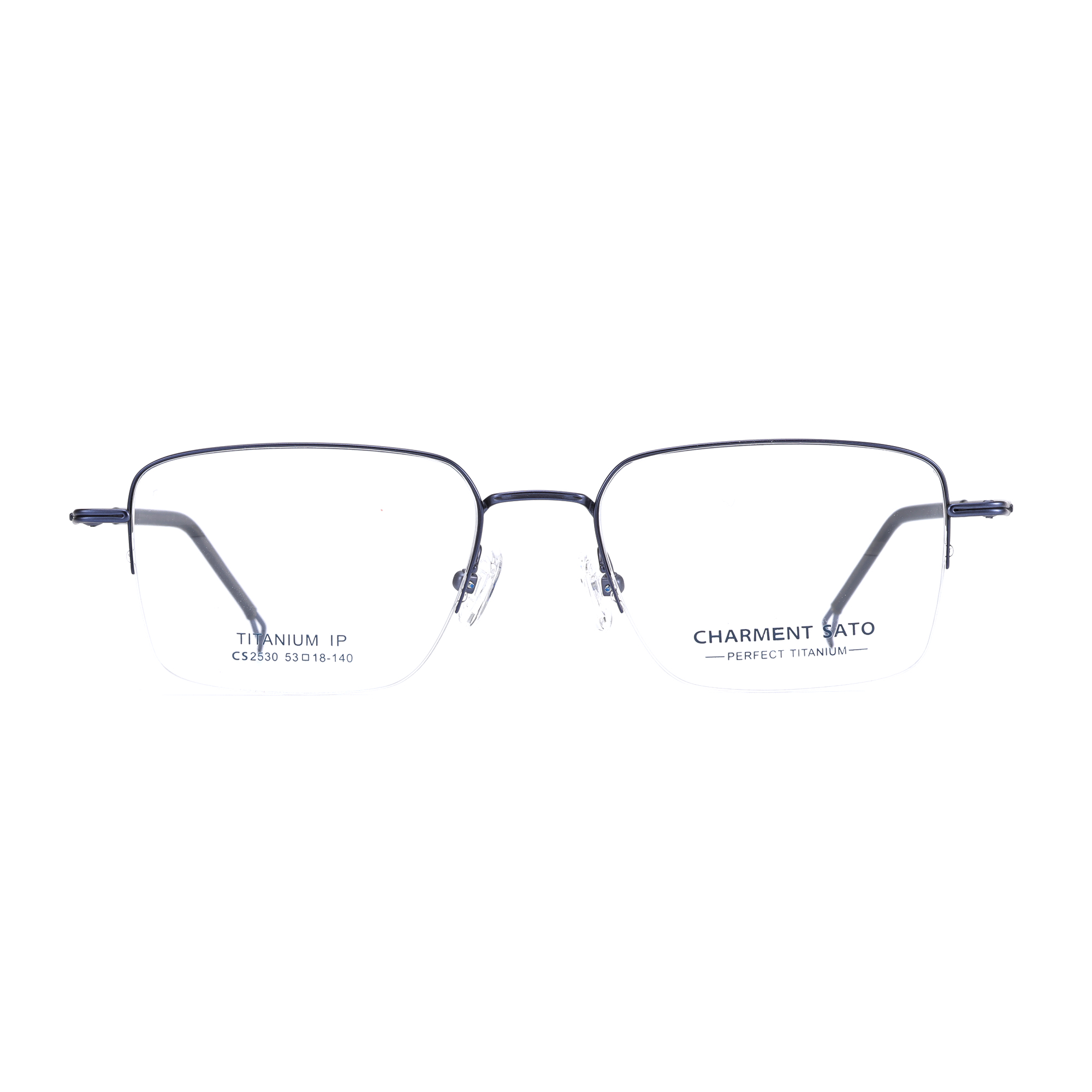 CHARMENTSATO钛架半框近视眼镜