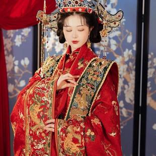 出租云河千色新款明制婚服正版百鸟朝凤特别版汉服婚礼嫁衣拖尾