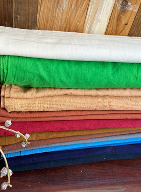 民间珍藏版纯棉素色手工土布手织布老粗布料深蓝白色绿色上海老布