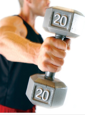 健身房家用健身器材六角烤漆固定哑铃整体铸铁hex cast dumbbell