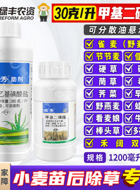 小麦田专用苗后除草剂