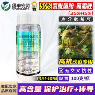 荣邦50%氟吡菌胺氰霜唑蔬菜西红柿番茄晚疫病农药大全杀菌剂正品