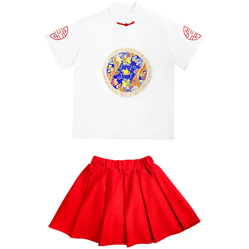 新品儿童啦啦队演出服男童架子鼓团体表演K服装小学生啦啦操女童