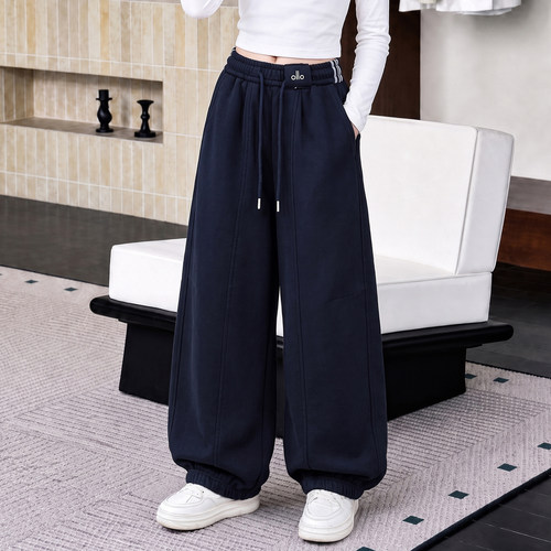 女大童装秋冬季加绒束脚卫裤子潮