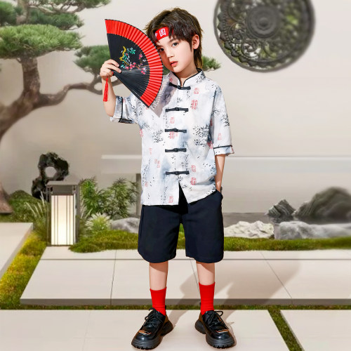 gasvr男童夏季薄款唐装汉服