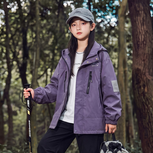 女童三合一冲锋衣秋季新款防风衣