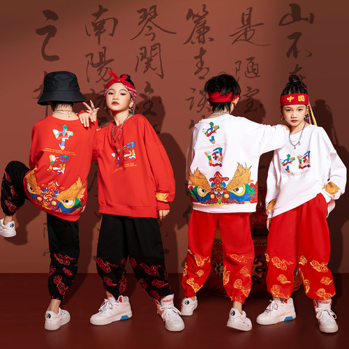 儿童中国风街舞演出服运动会班服