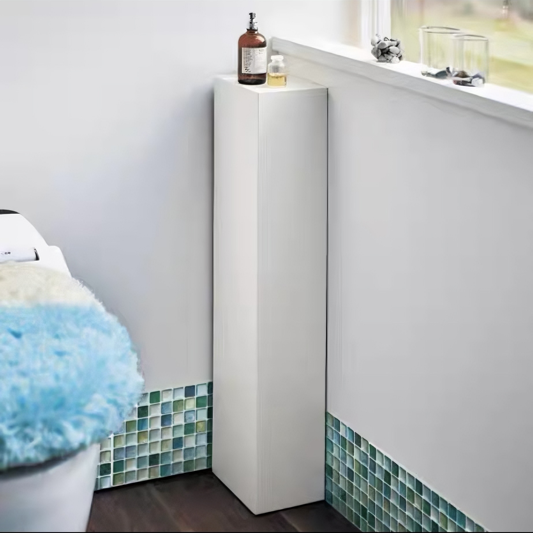 马桶置物架浴室夹缝纯色免安装