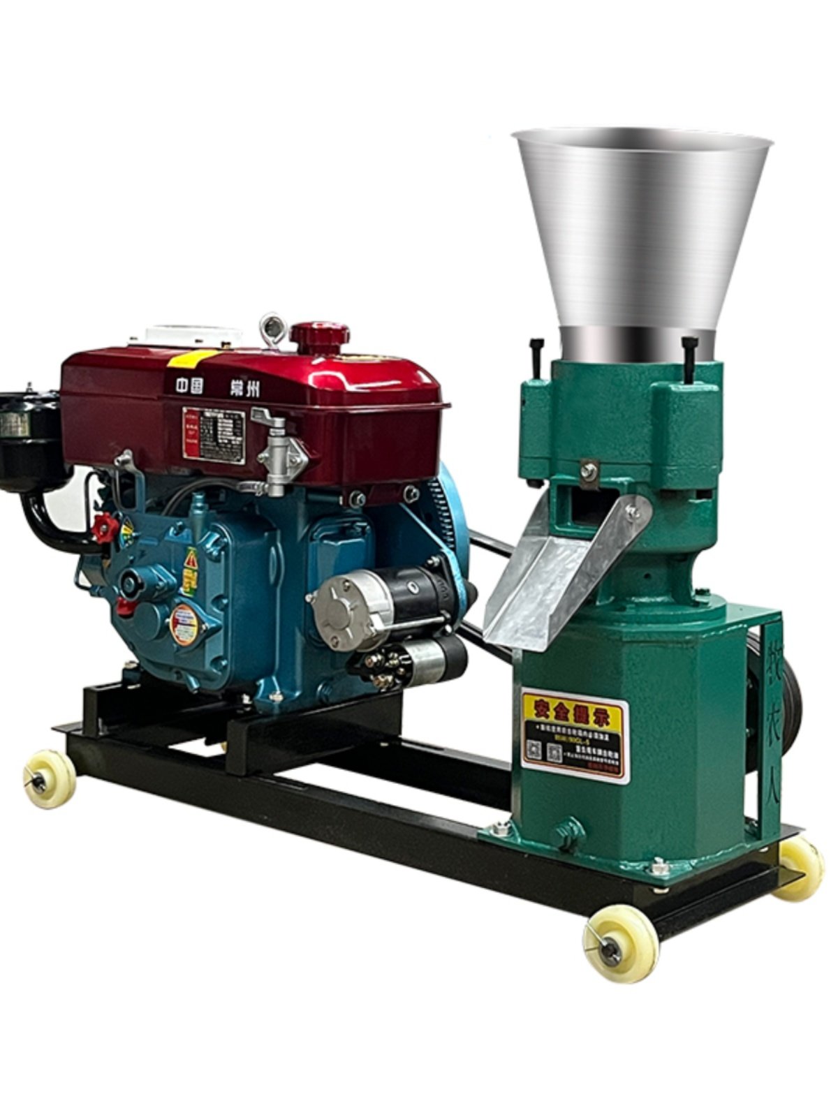 柴油机款饲料颗粒机青草玉米秸杆粉制粒鸡鸭猪牛羊小型饲料造粒机