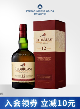 Redbreast罗缤之舞12年熟成单一壶式蒸馏爱尔兰知更鸟威士忌700ml