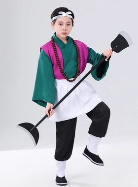 西游记儿童沙僧演出服装沙师弟佛珠月牙铲鞋袜沙和尚全套装备服装