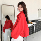 【大货】红色冲锋衣防晒外套2C055-5012-P145控208，女装短外套，2C055