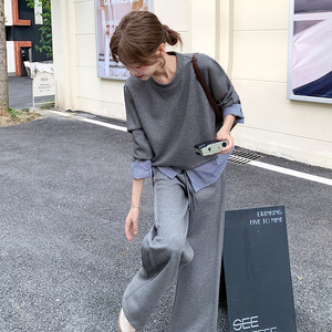 【现货】25秋装新款假两件卫衣套装 2C055-5089-P165控248图片