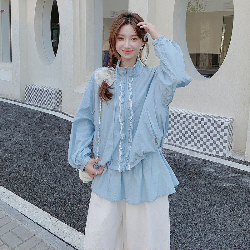 【现货】25春夏蕾丝花边防晒外套2C055-5053-P135控198,女装短外套,2C055