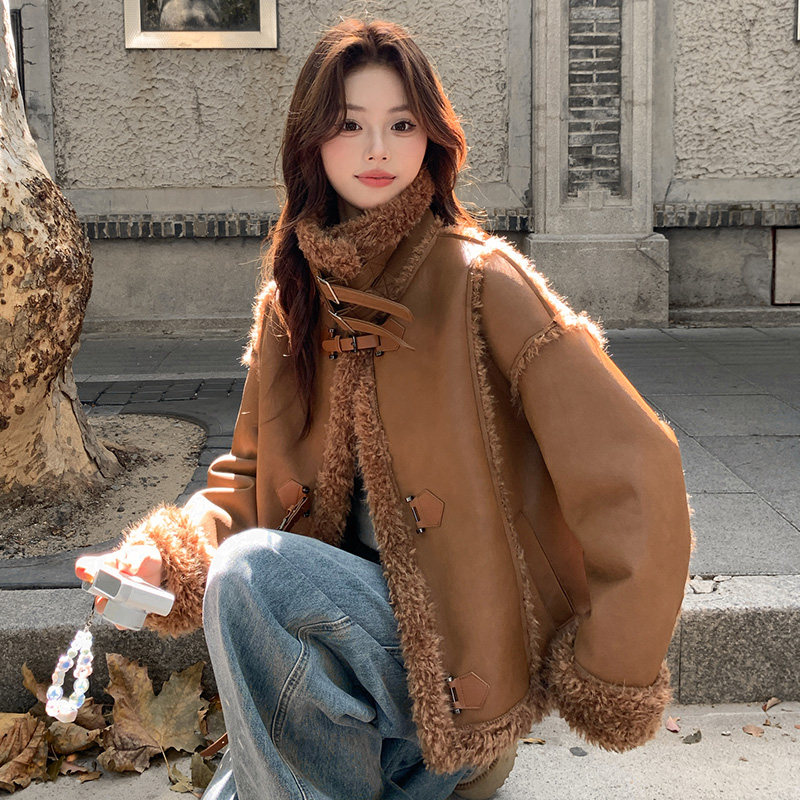 25新款皮毛一体外套2C055-5112-P225控338,女装棉衣/棉服,2C055