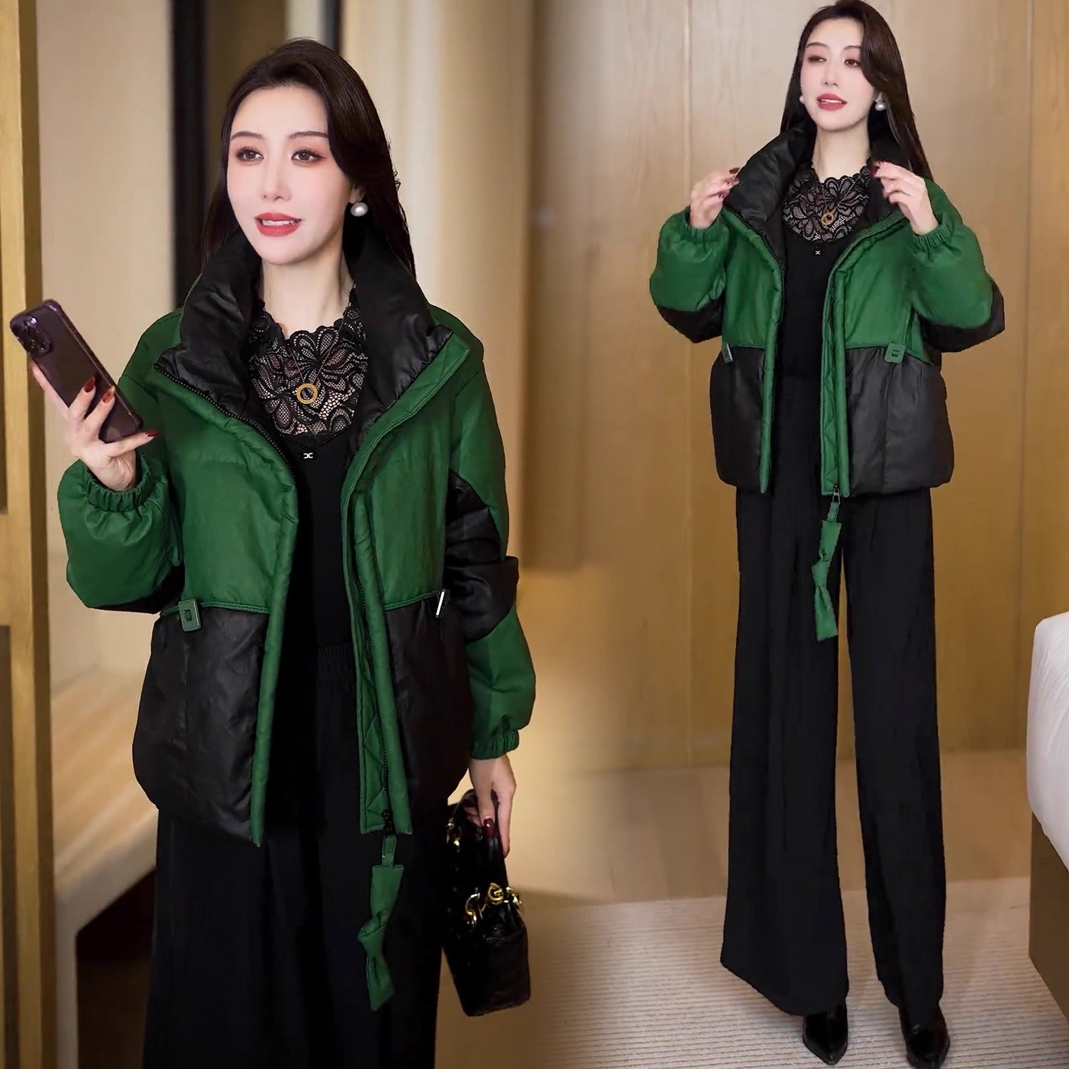 时尚高级羽绒棉服女2025冬季新款