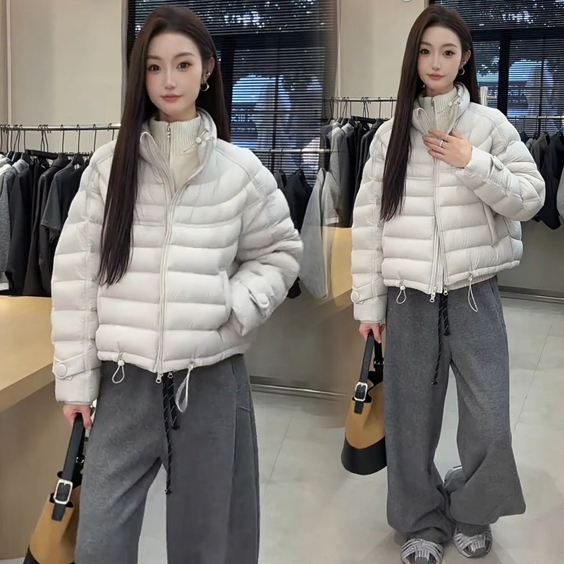 时尚韩版排骨羽绒服女2025冬季新款宽松显瘦高级感保暖加厚棉外套